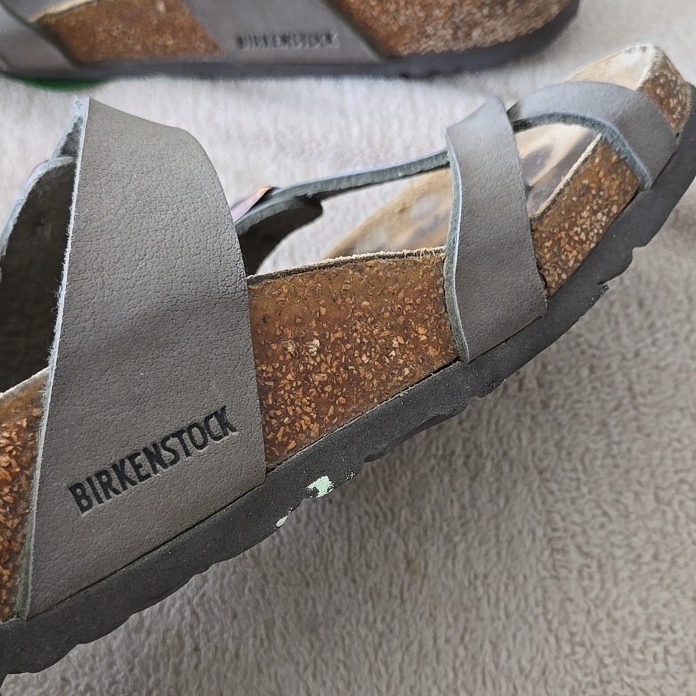 Birkenstock Gray Strappy Sandals with Buckles Size 7 - Picture 6 of 9